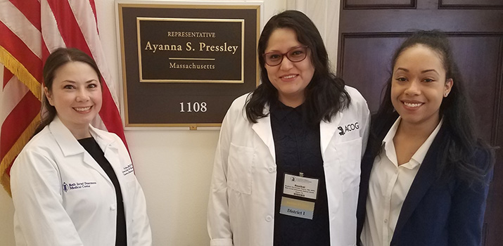 Drs. Rose L. Molina, Rosibel Hernandez and Michele Troutman during a ACOG Congressional Leadership Conference in Washington, DC