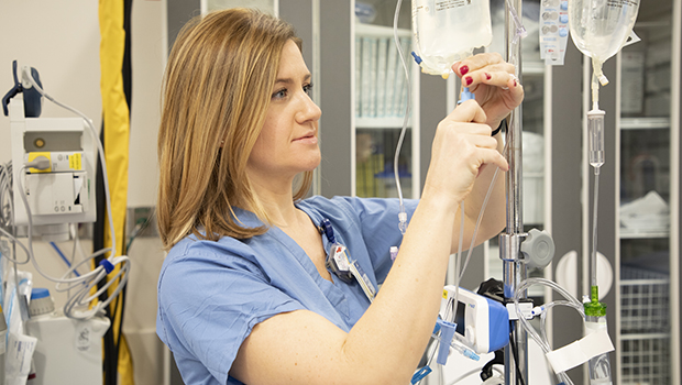 IR Staff with IV Bag