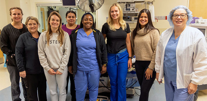 Group of LPN nurses in operating room