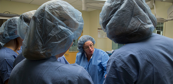 Operating room nurses with Deb Savage