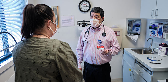 Patient meets with doctor during COVID-19