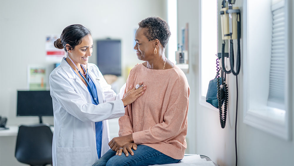 Provider cares for patient in a hospital