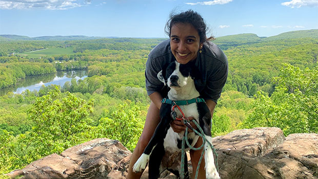 Rati Vani and her dog