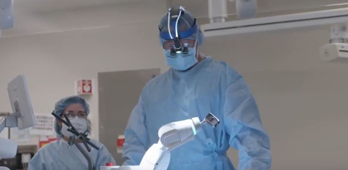 Robotic Spine Surgeons at BIDMC performing surgery.