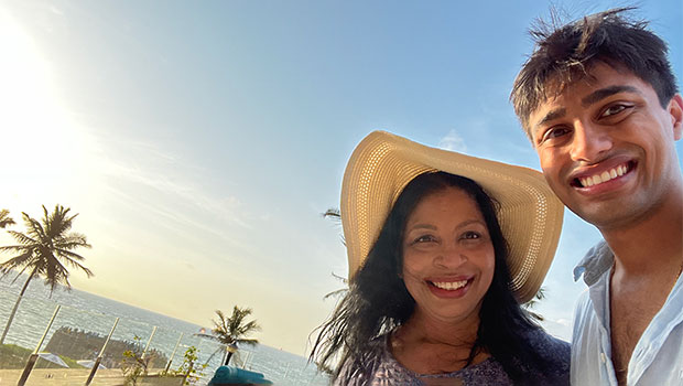 Prabhu Sasankan with his mom